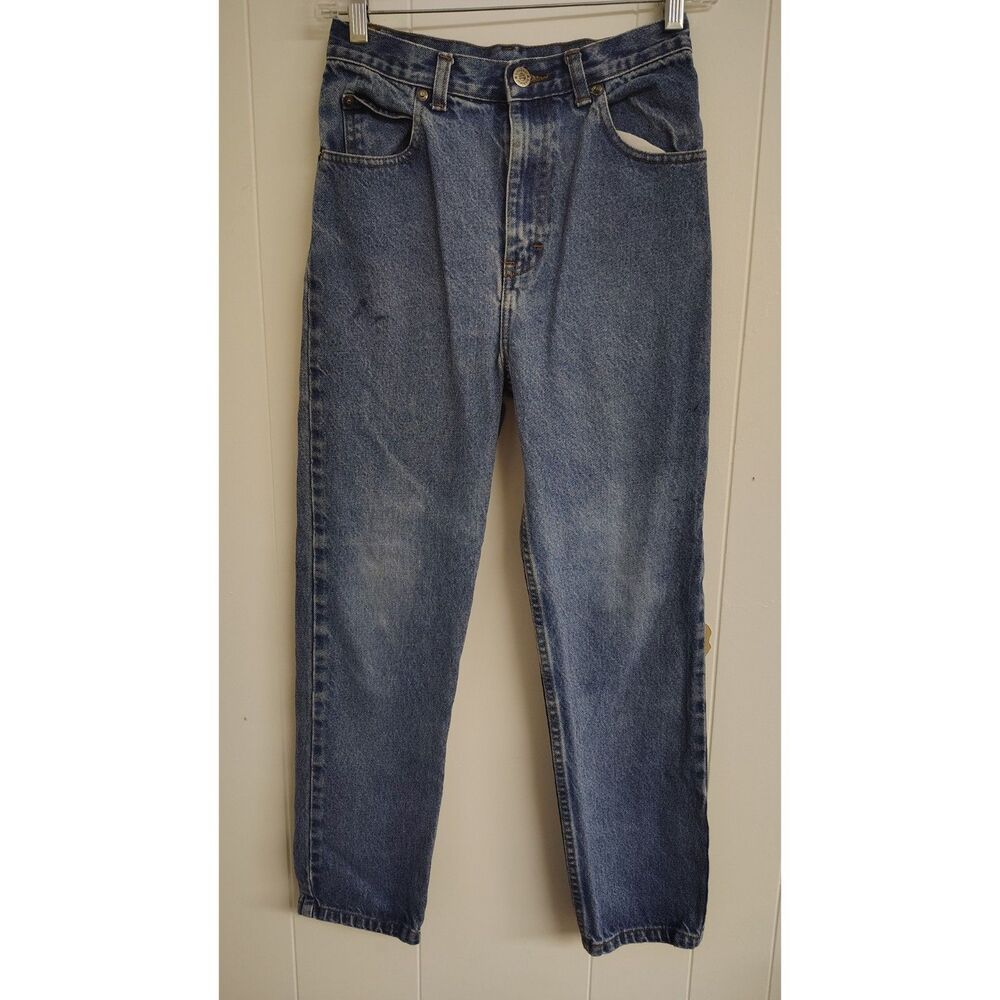 Vintage Bonjour High Rise Tapered Leg Mom Jeans Medium Wash Denim Sz 12